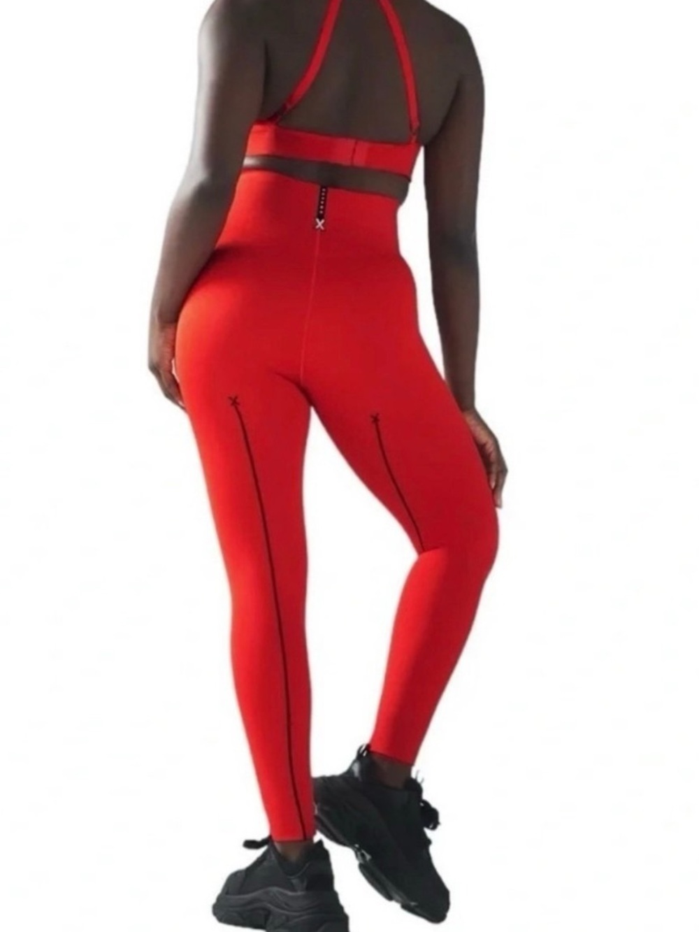 Savage X Fenty Red High Rise Hotline Workout Leggings